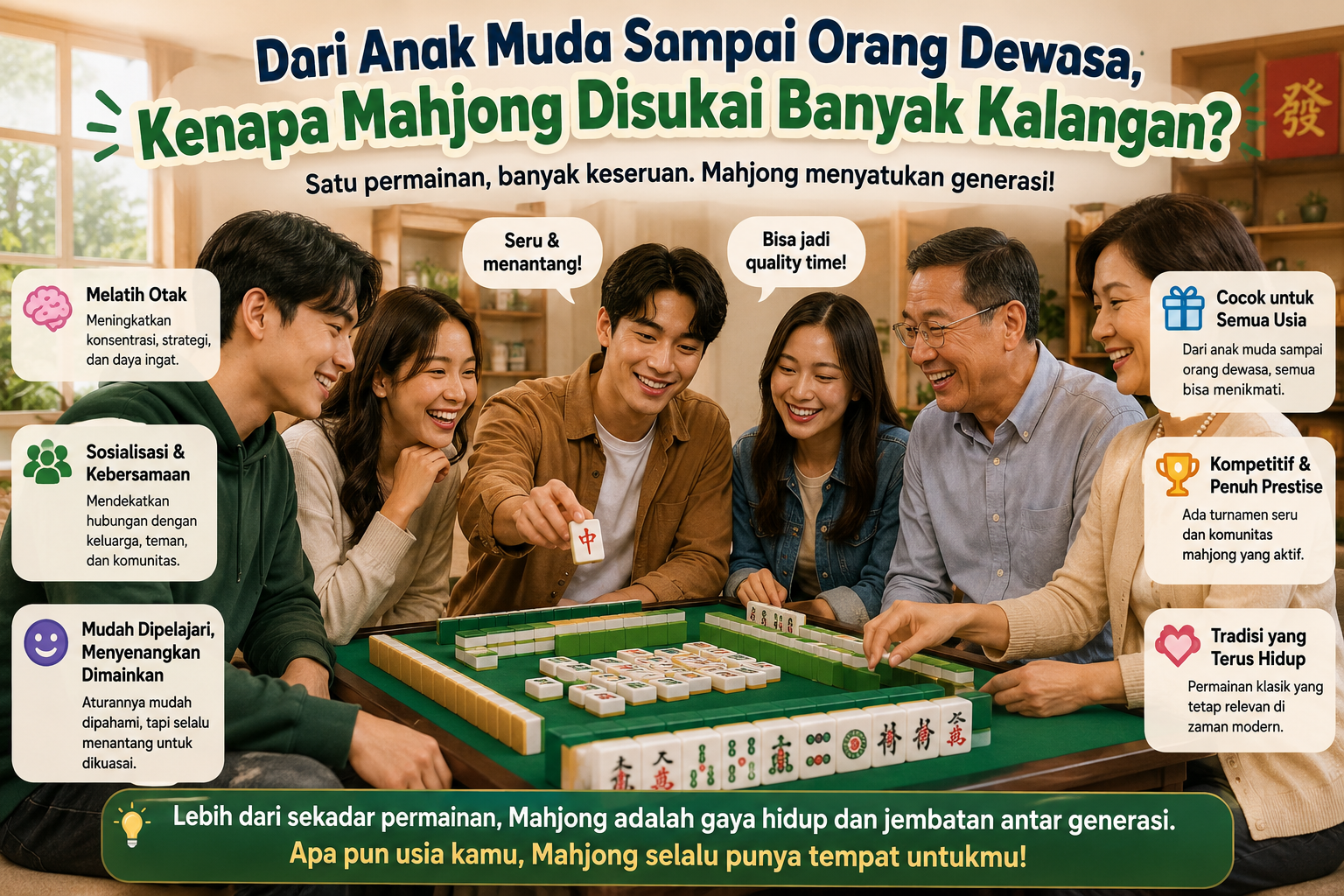 Dari Anak Muda Sampai Orang Dewasa, Kenapa Mahjong Disukai Banyak Kalangan