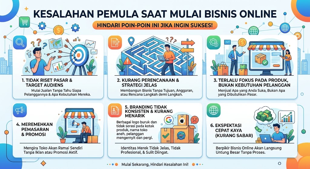 Kesalahan Pemula Saat Mulai Bisnis Online
