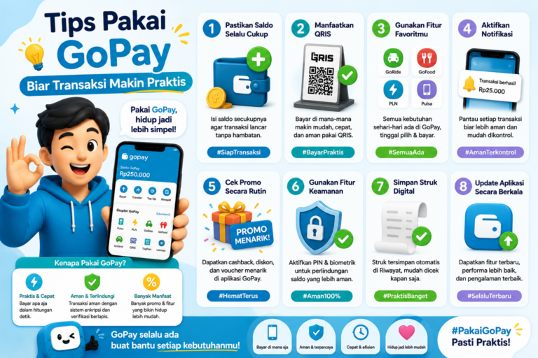 Tips Pakai GoPay Biar Transaksi Makin Praktis